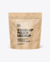 Kraft Paper Stand-up Pouch Mockup