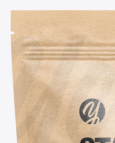 Kraft Paper Stand-up Pouch Mockup