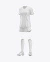 Women’s Football Kit Mockup – Half Side View