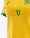 Women’s Football Kit Mockup – Half Side View