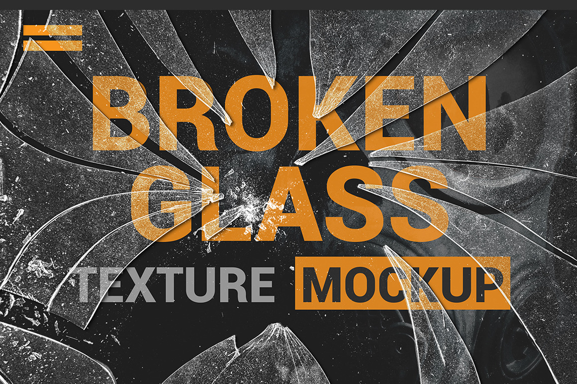 Broken Glass Texture Mockup