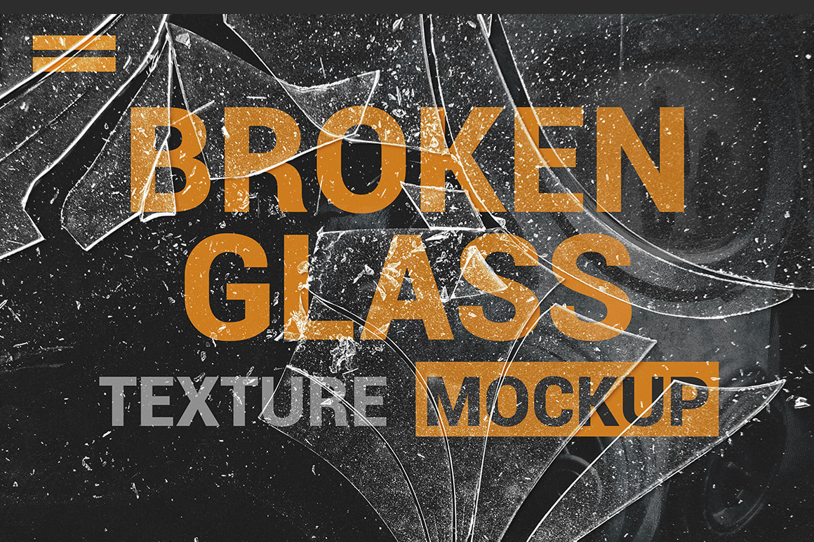 Broken Glass Texture Mockup