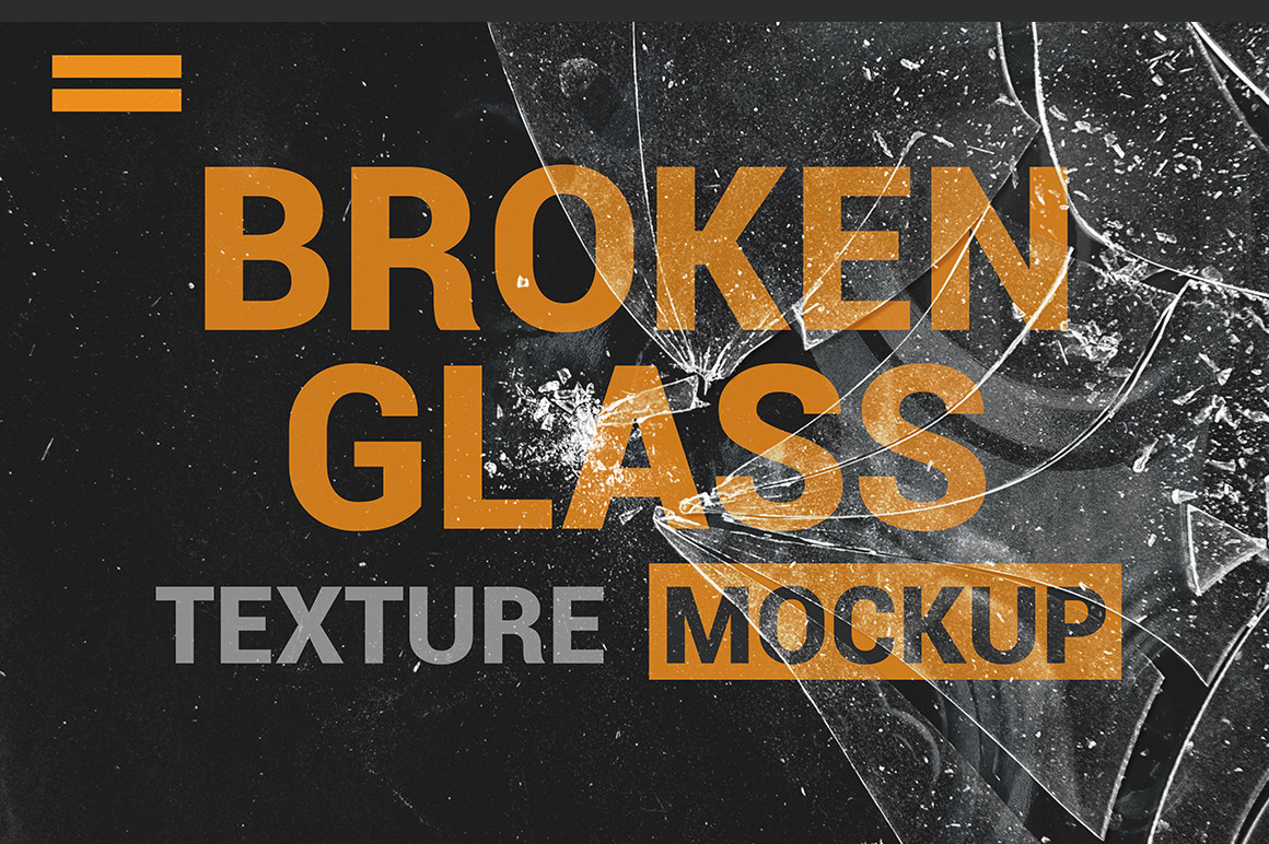 Broken Glass Texture Mockup