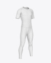 Compression Suit Mockup – Front Half Side View