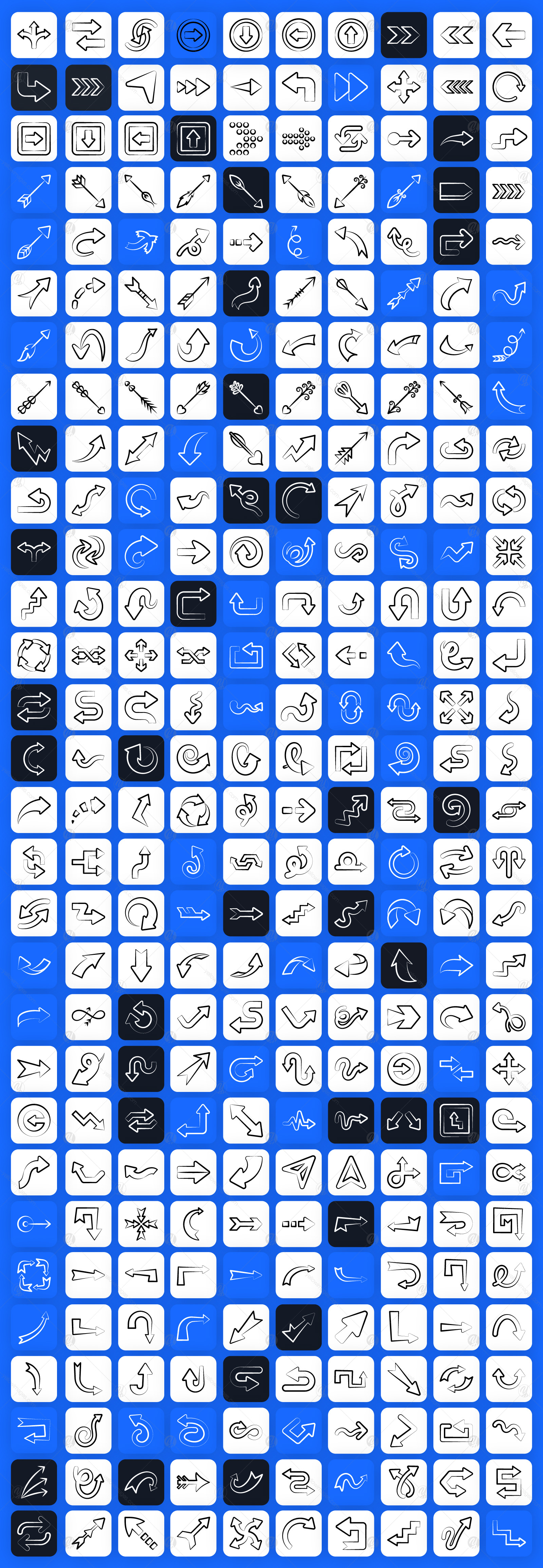 300 Doodle Arrows Icons Set 300 Doodle Arrows Icons Set