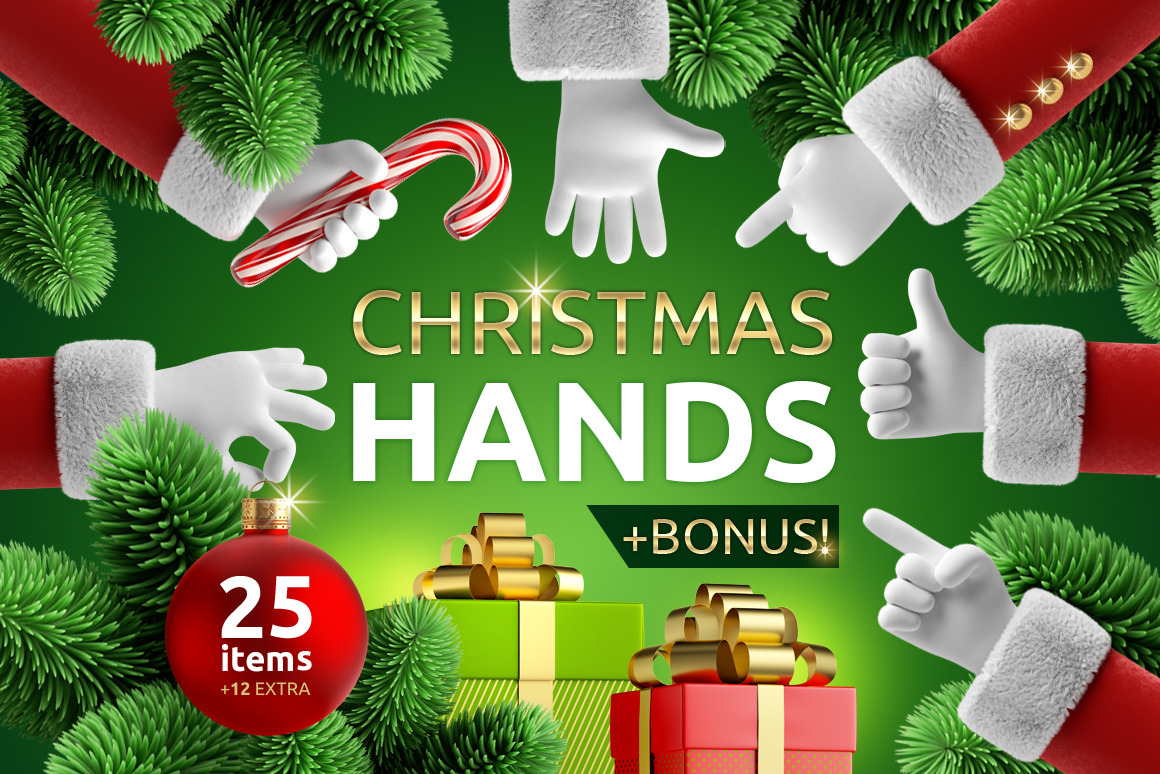 Christmas Santa Claus Hands