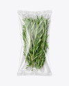 Plastic Bag With Organic Rosemary Mockup