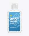 Glossy Hand Sanitizer Bottle Mockup with Glitter - Front View