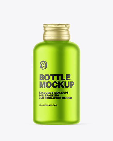 Matte Metallic Bottle Mockup