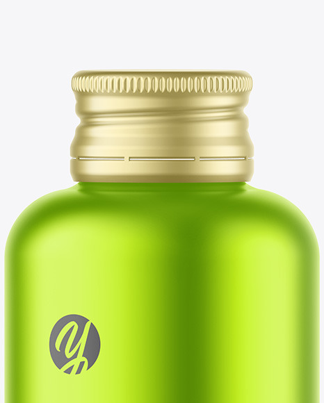 Matte Metallic Bottle Mockup