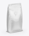 Glossy Coffee Bag With Valve - Half Side View