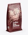 Glossy Coffee Bag With Valve - Half Side View