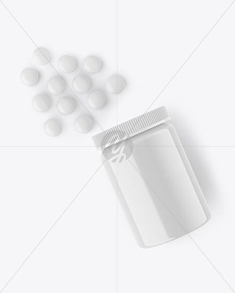 Glossy Pills Bottle Mockup