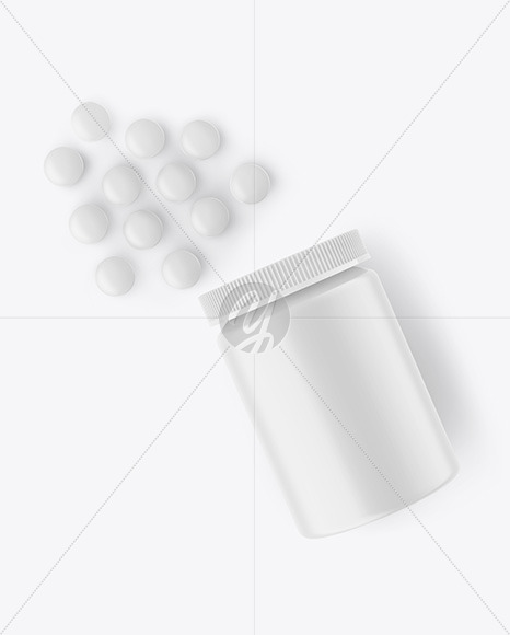 Matte Pills Bottle Mockup