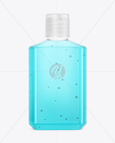 Glossy Hand Sanitizer Bottle Mockup - Back View