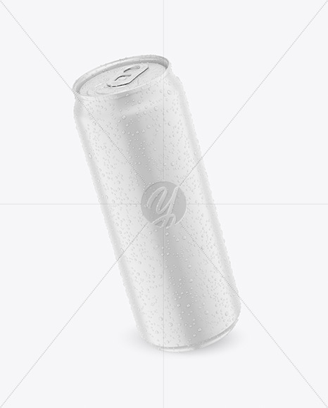 500ml Matte Drink Can With Condensation Mockup