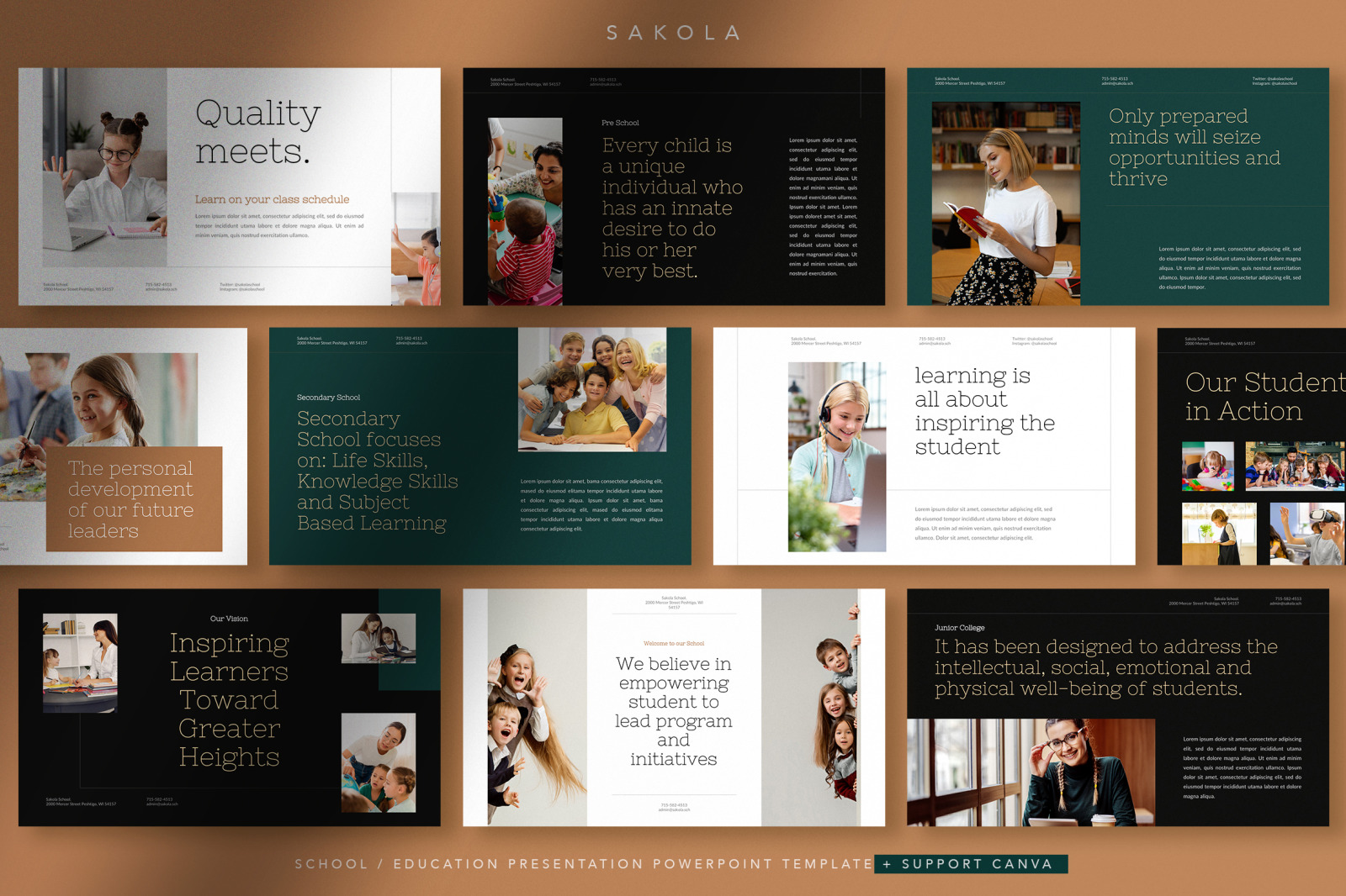 Sakola - School PowerPoint Canva