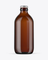 Amber Glass Beer Bottle Mockup