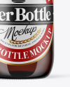 Amber Glass Beer Bottle Mockup