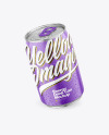 250ml Metallic Drink Can With Glossy Finish And Condensation Mockup