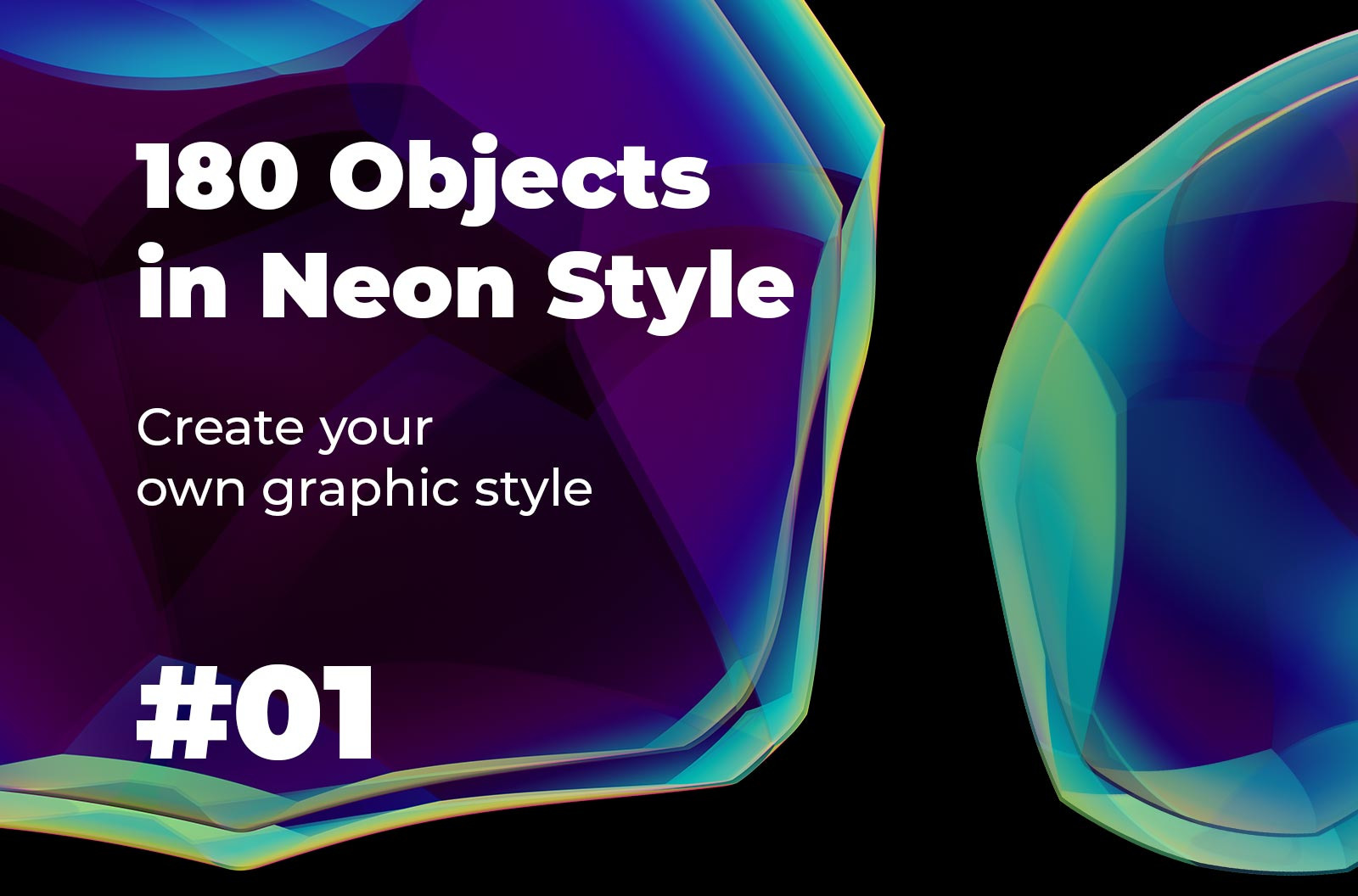 180 Objects in Neon Style #01