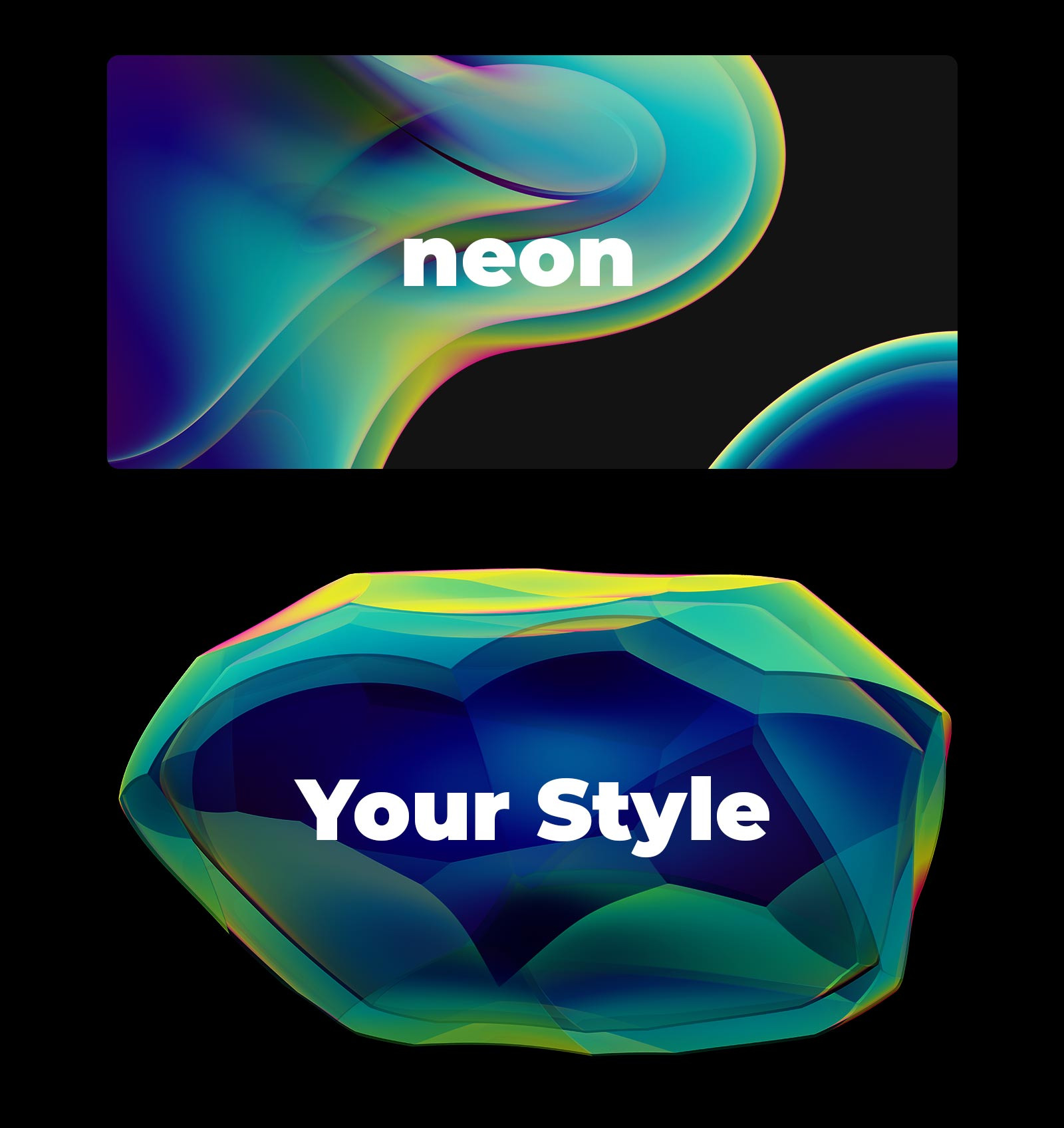 180 Objects in Neon Style #01