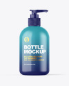 Glossy Sanitizer Bottle w/ Closed Pump Mockup