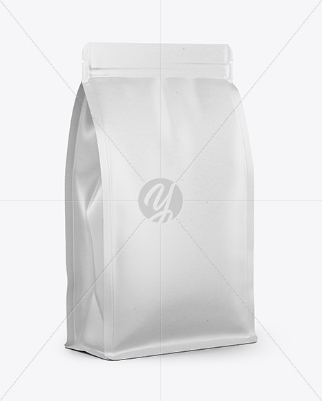 Kraft Food Bag Mockup - Half Side View