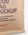 Kraft Food Bag Mockup - Half Side View