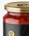 Clear Glass Jar with Beans Mockup