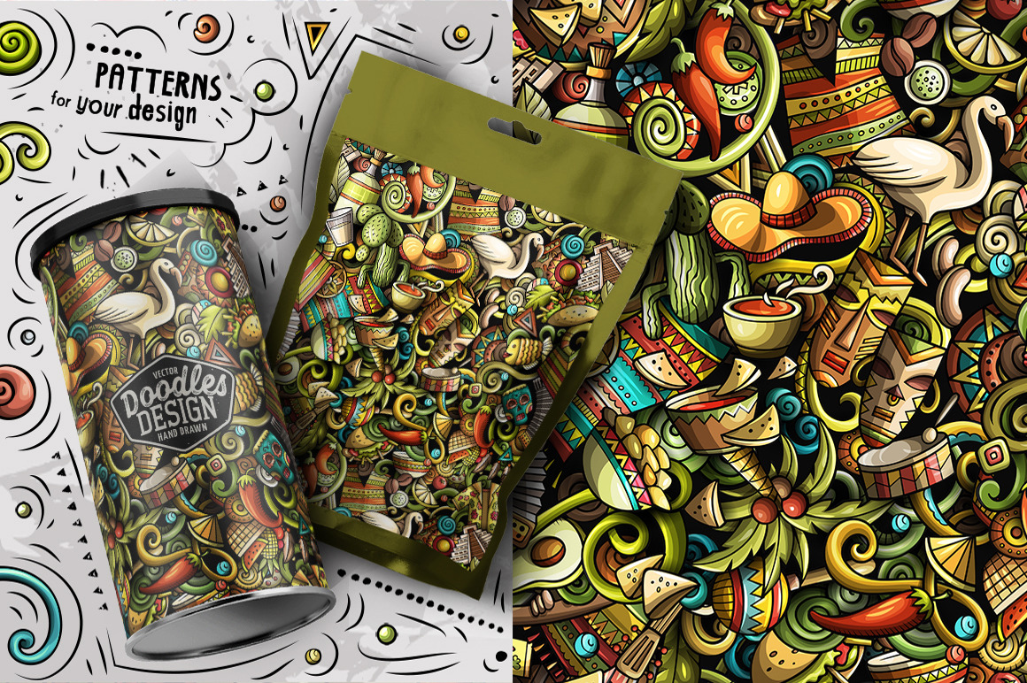 7 Latin-American Seamless Patterns 7 Latin-American Seamless Patterns