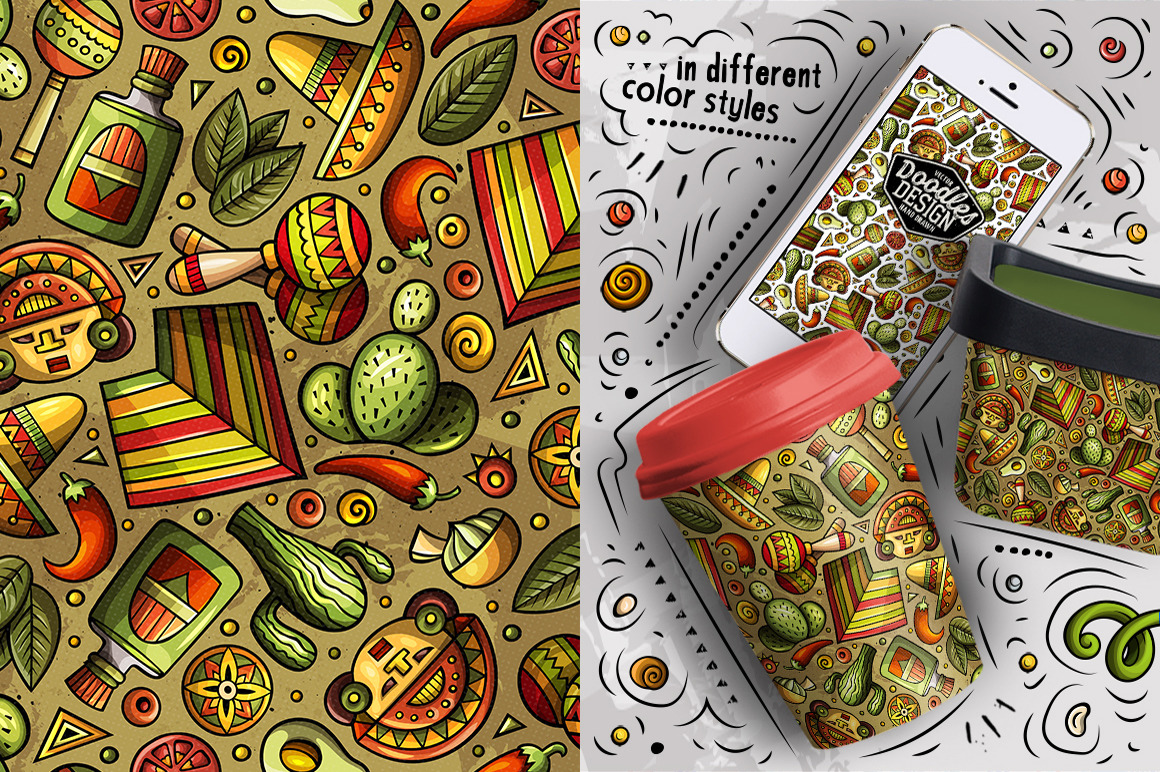 7 Latin-American Seamless Patterns 7 Latin-American Seamless Patterns