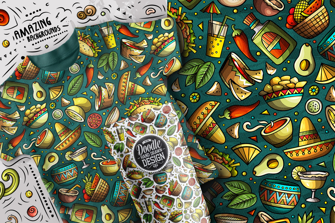 7 Latin-American Seamless Patterns 7 Latin-American Seamless Patterns