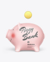 Piggy bank Mockup - Side View