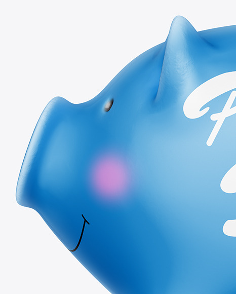 Piggy bank Mockup - Side View