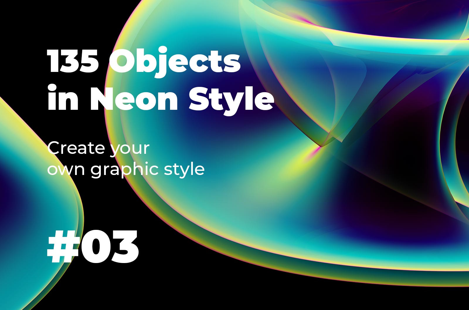 135 Objects in Neon Style #03