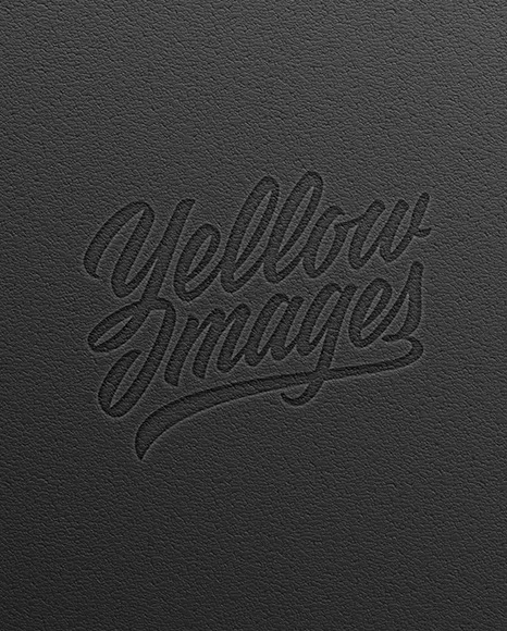 Leather Notebook With Paper Label Mockup