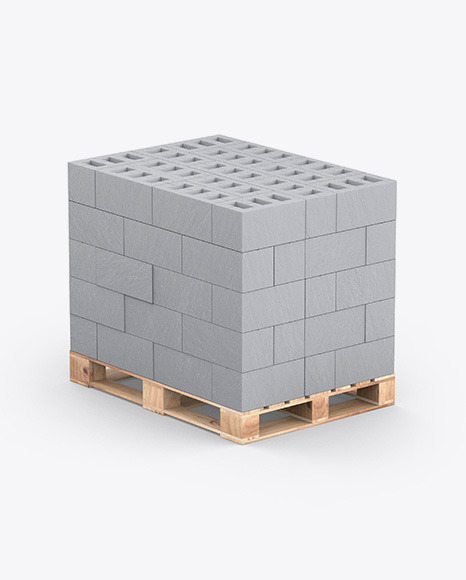 Pallet W/ Concrete Blocks Mockup