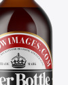 Amber Glass Bottle With Red Ale Mockup