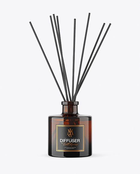 Diffuser Amber Bottle Mockup