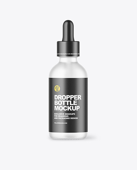 Frosted Glass Dropper Bottle Mockup