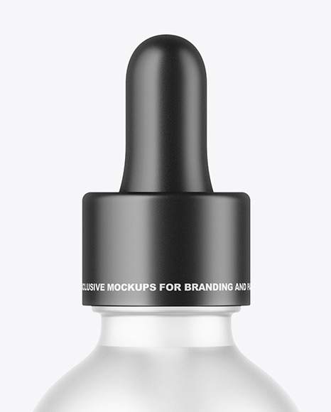 Frosted Glass Dropper Bottle Mockup