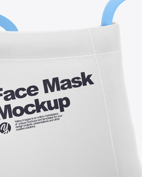 Face Mask with Strap Adjusters Mockup