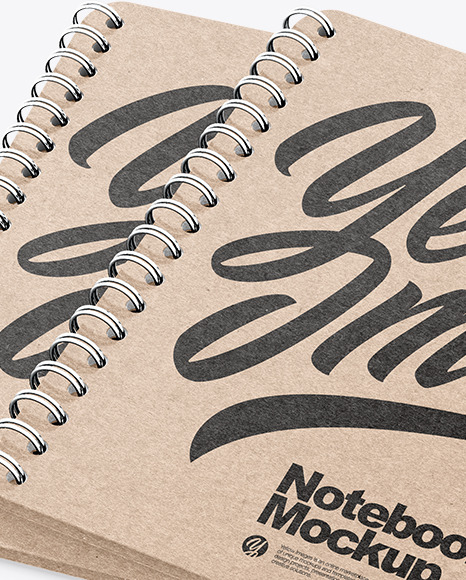 Kraft Notebooks Mockup