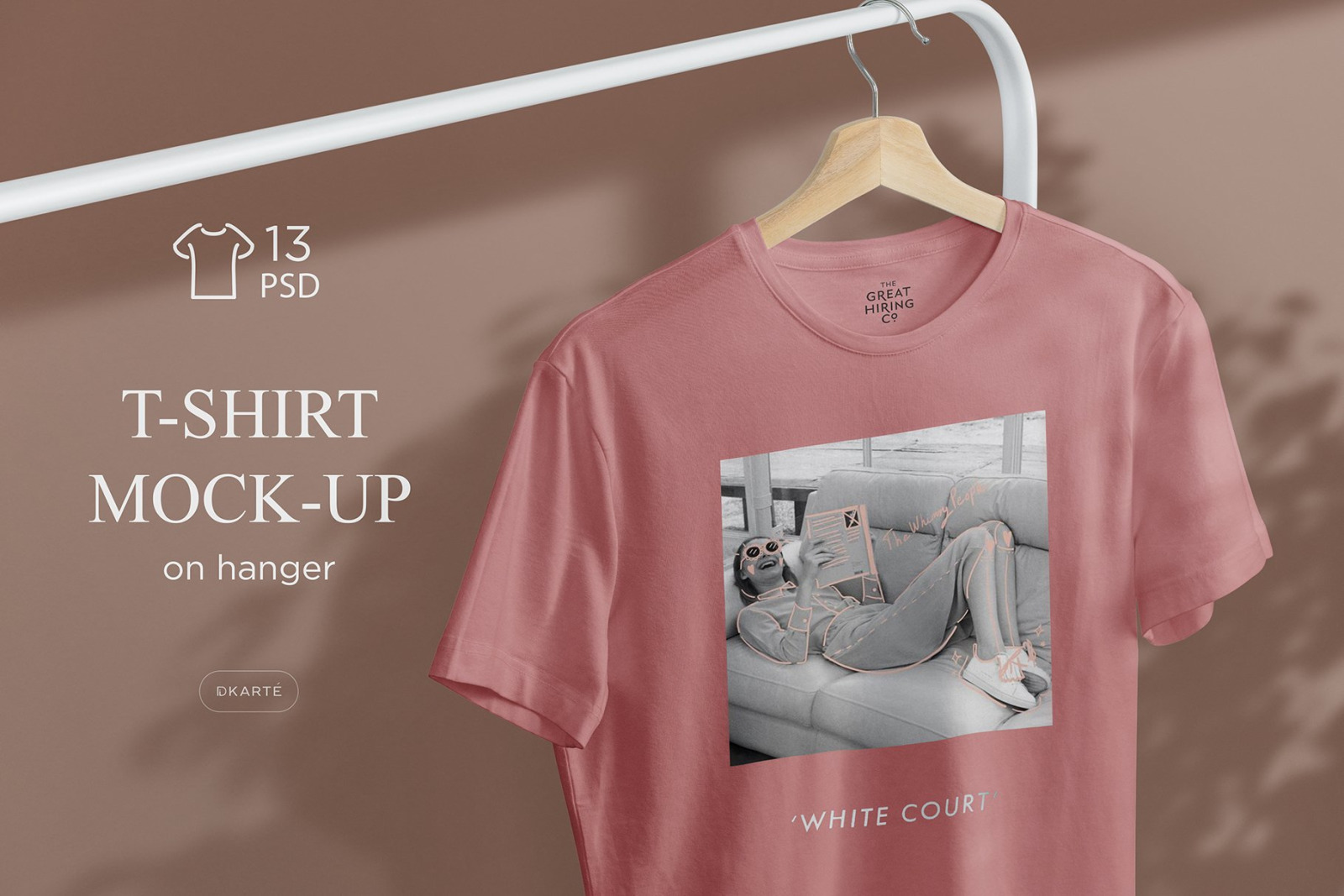 T-Shirt Mock-Up on Hanger T-Shirt Mock-Up on Hanger