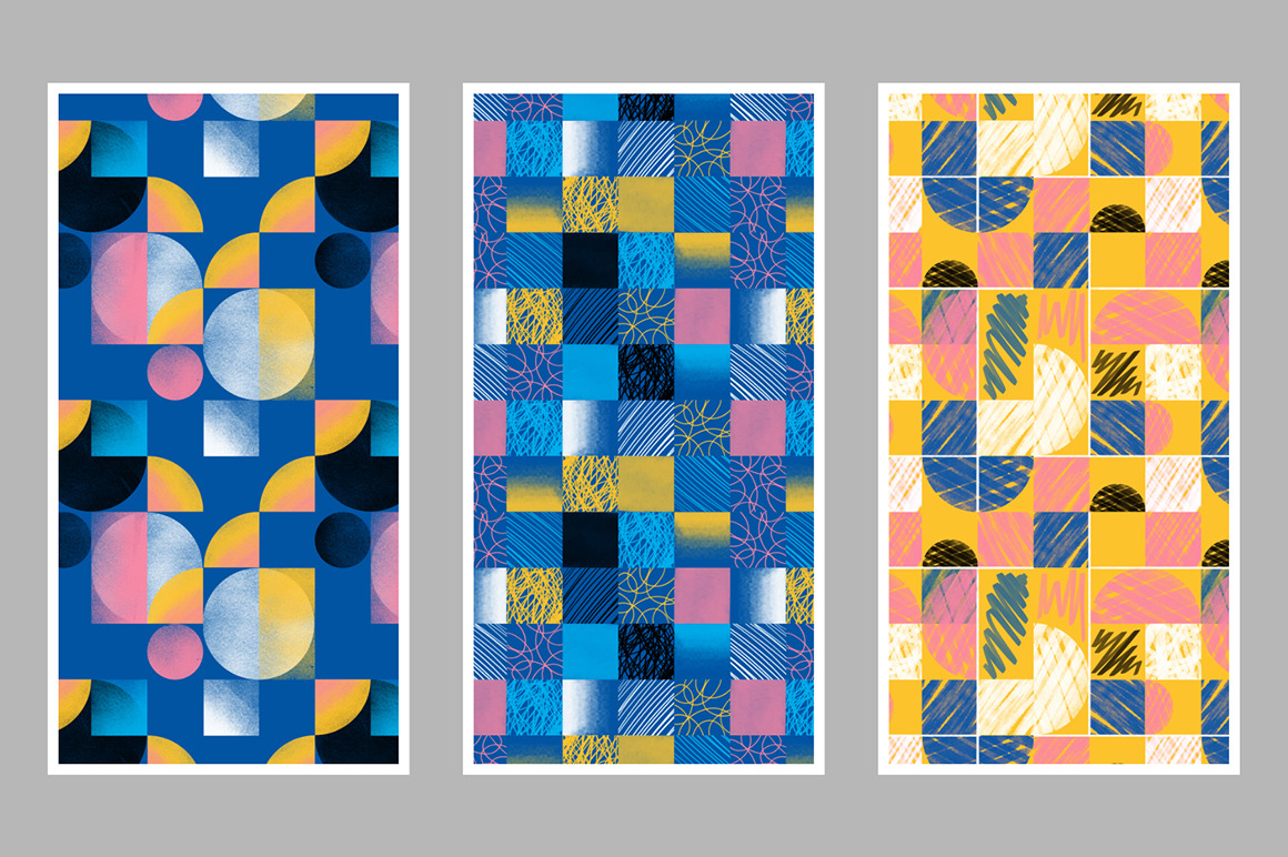 12 Geometric Textured Patterns