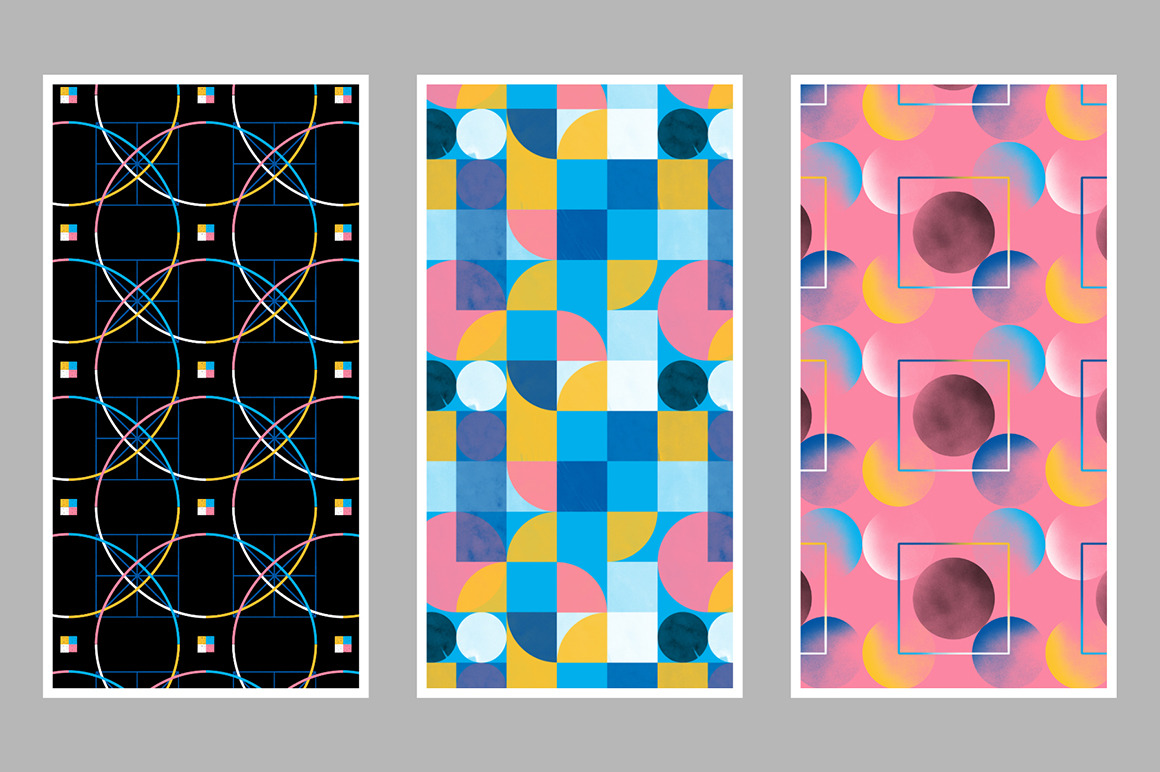 12 Geometric Textured Patterns