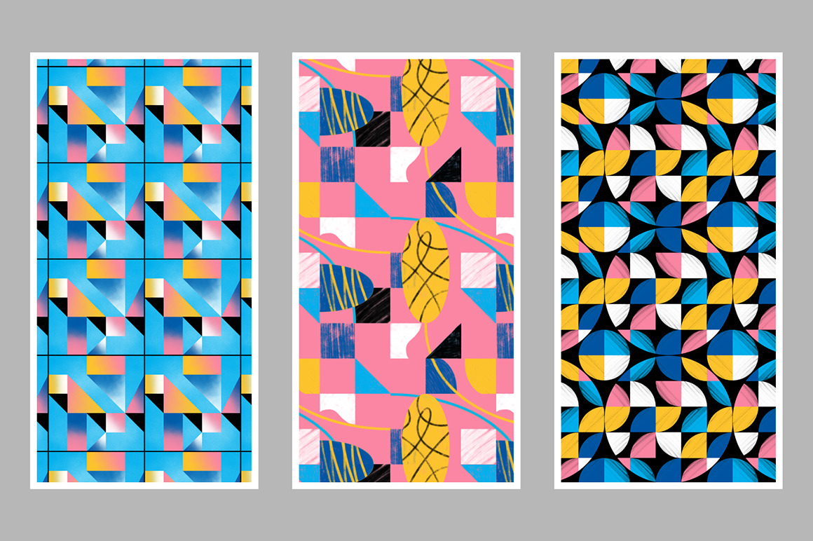 12 Geometric Textured Patterns