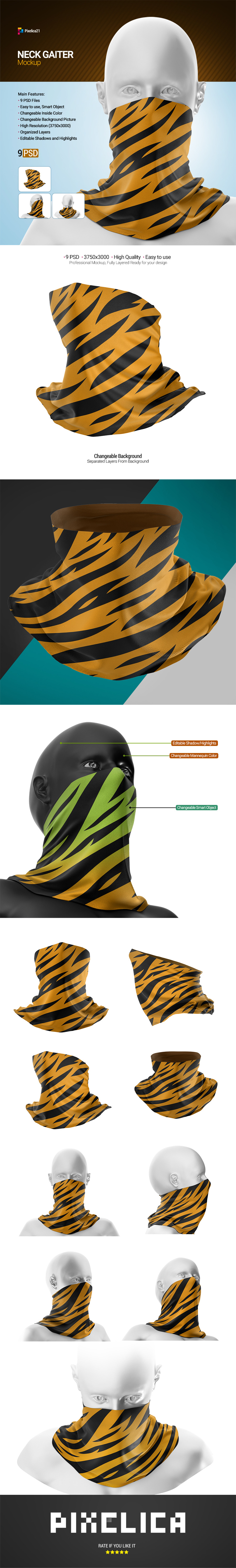 Neck Gaiter Mockup Neck Gaiter Mockup