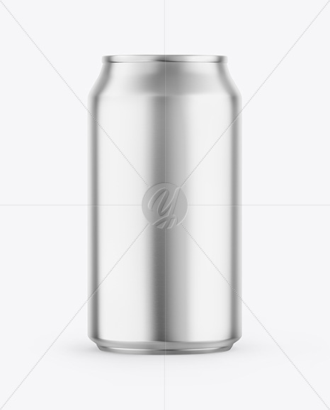 Glossy Metallic Drink Can Mockup